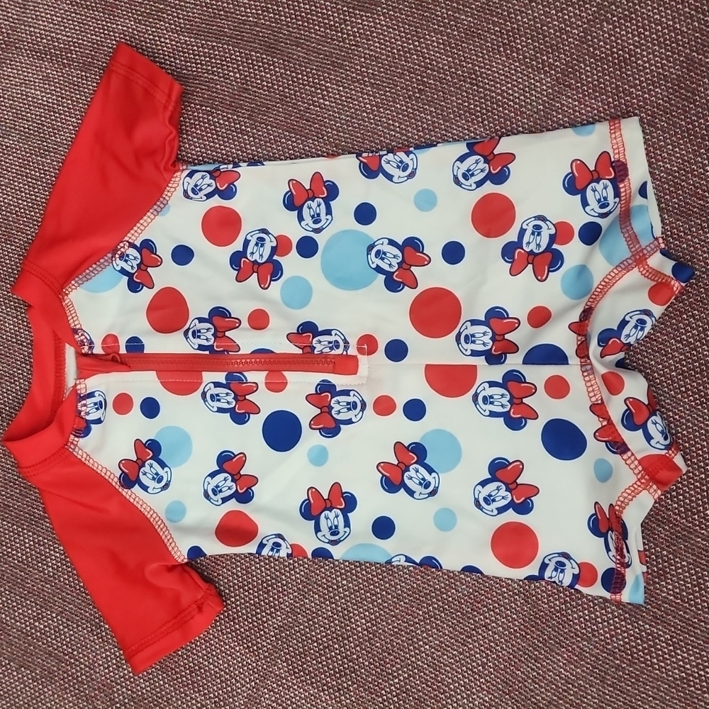 Baby Disney Miney Mouse One Piece Bathing Suit - Size 0 to 3 months